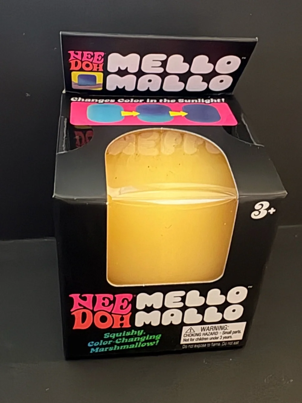 NeeDoh Mello Mallo Squishy Color-Changing Yellow Marshmallow Toy